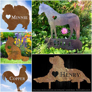Handcrafted Corten Steel Art Custom Pet Memorials from Hunting4Art NZ